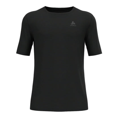 Black - Front - Odlo Mens Merino Wool Crew Neck Regular T-Shirt