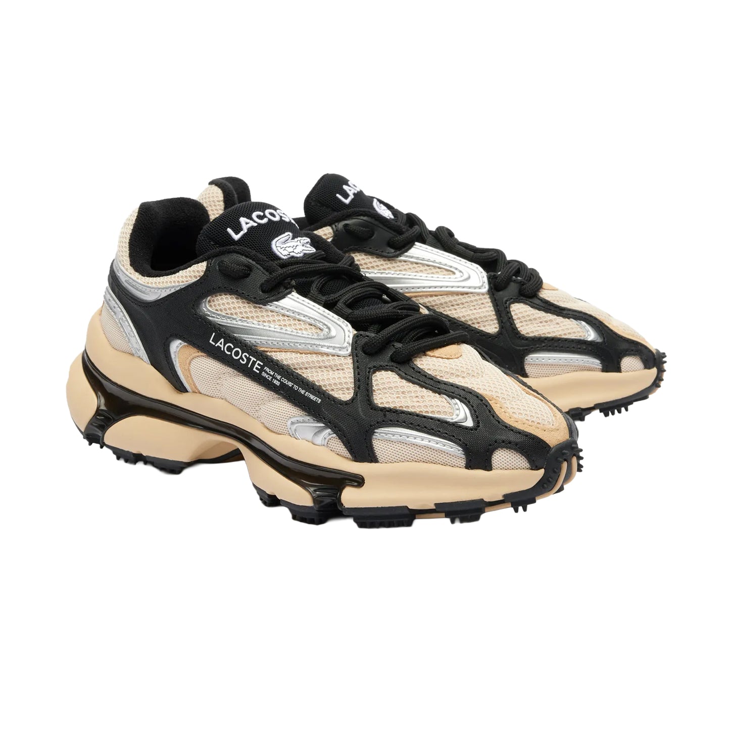 Tan - Front - Lacoste Womens-Ladies L003 Trainers