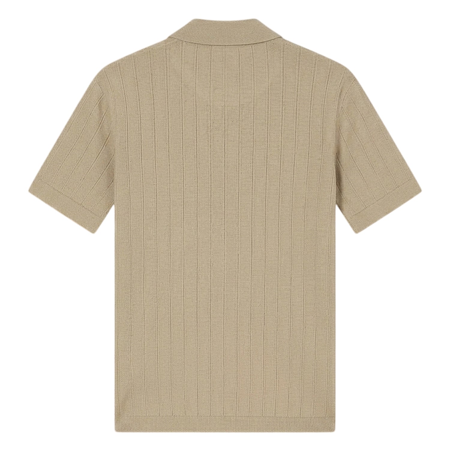 Beige - Back - Armani Exchange Mens Knitted Polo Shirt