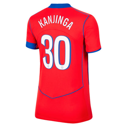 Red-Blue - Back - Nike Womens-Ladies Paris Saint Germain FC Third Jersey