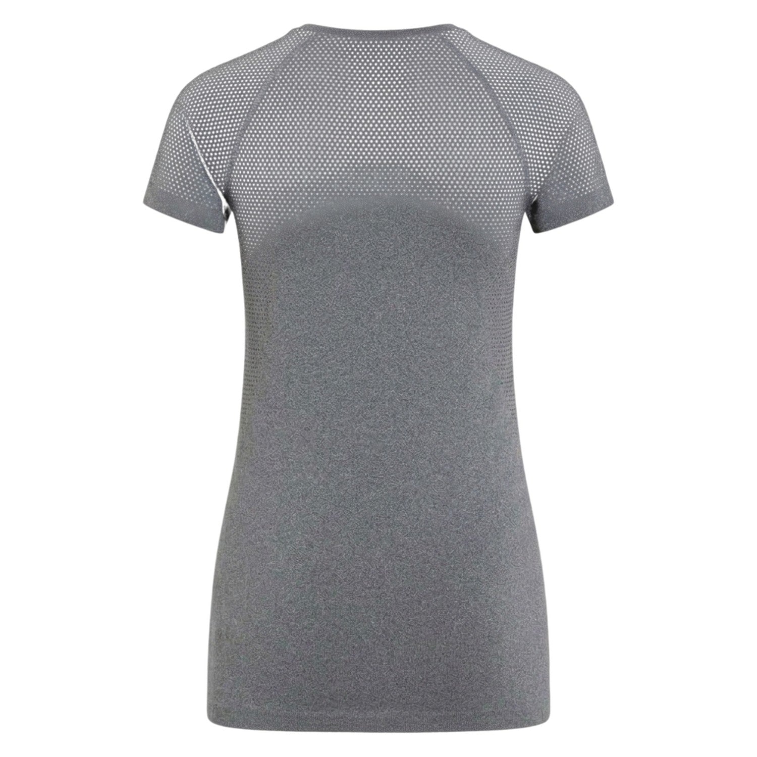 Grey - Back - Odlo Womens-Ladies Performance Crew Neck Slim Technical Top