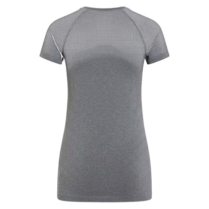 Grey - Back - Odlo Womens-Ladies Performance Crew Neck Slim Technical Top