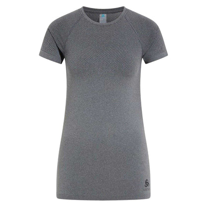 Grey - Front - Odlo Womens-Ladies Performance Crew Neck Slim Technical Top
