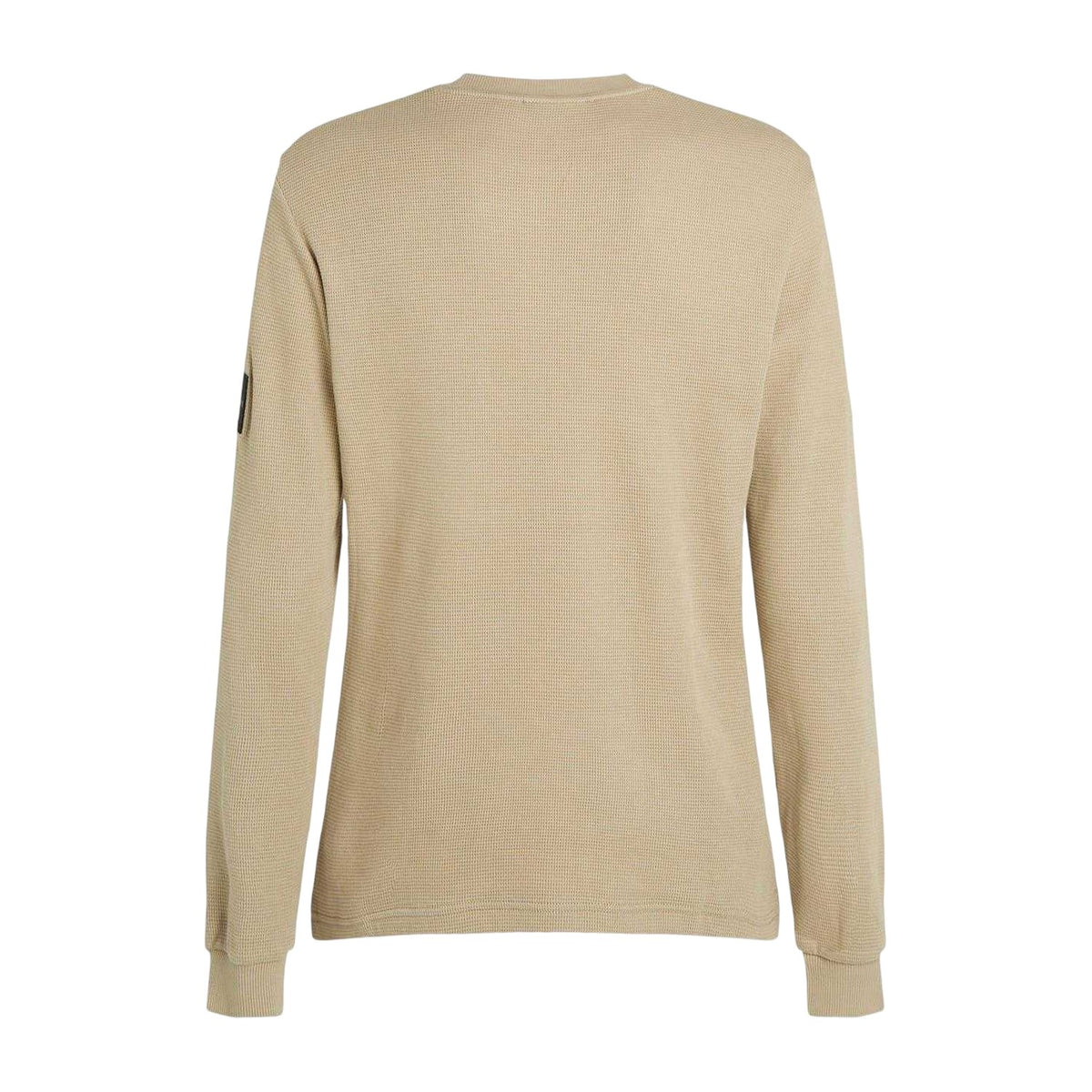 Khaki - Back - Calvin Klein Mens Waffle Long-Sleeved Top