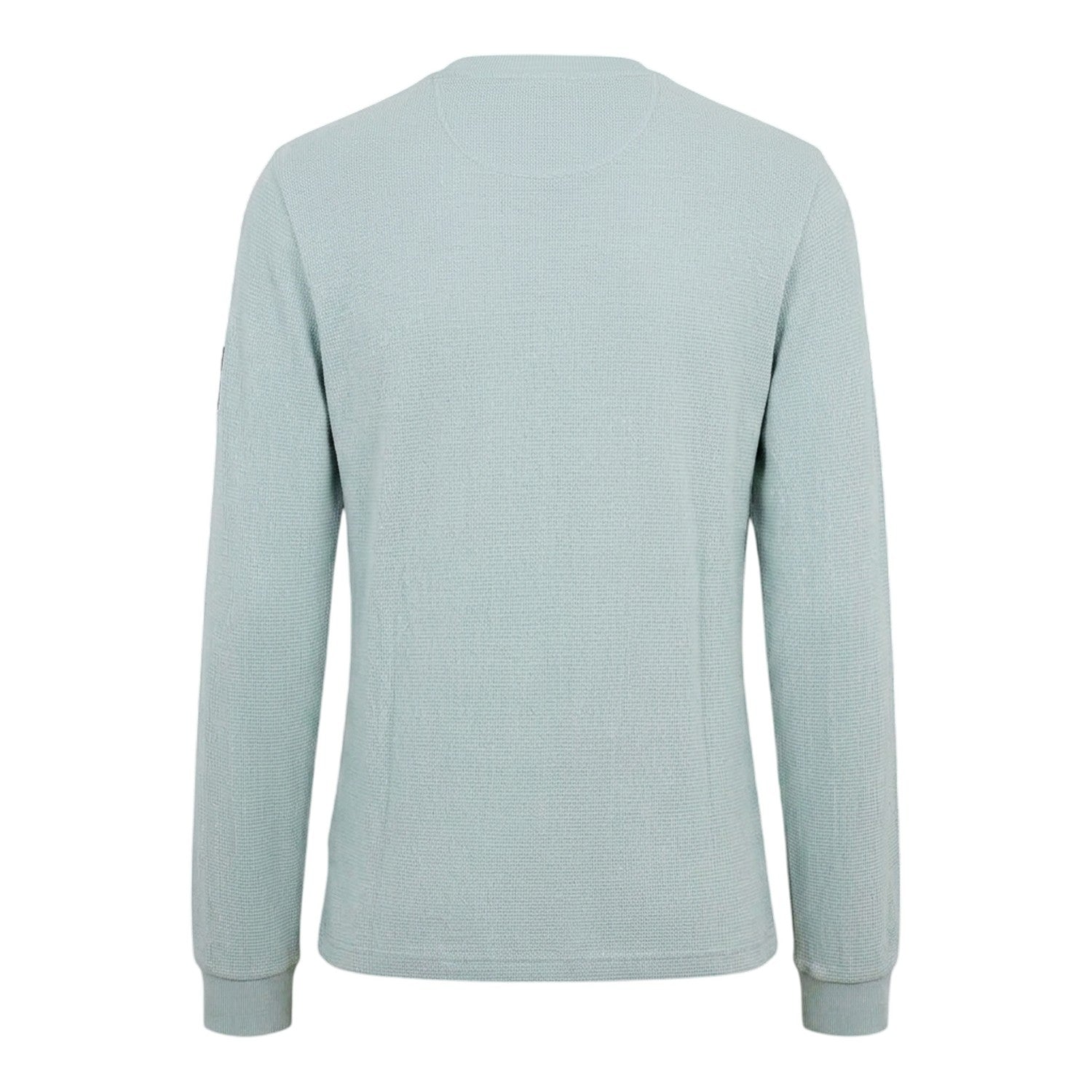 Overcast Grey - Back - Calvin Klein Mens Waffle Long-Sleeved Top