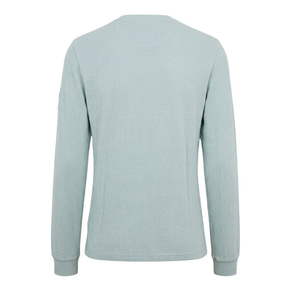 Overcast Grey - Back - Calvin Klein Mens Waffle Long-Sleeved Top