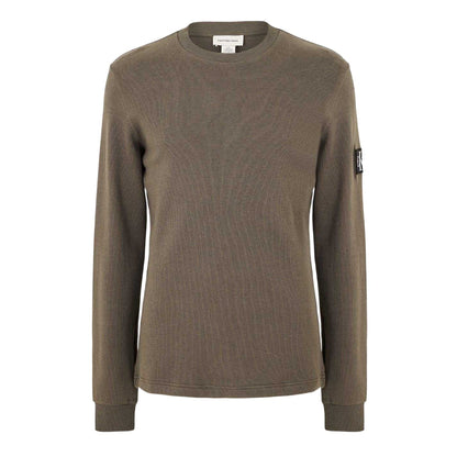 Beluga - Front - Calvin Klein Mens Waffle Long-Sleeved Top