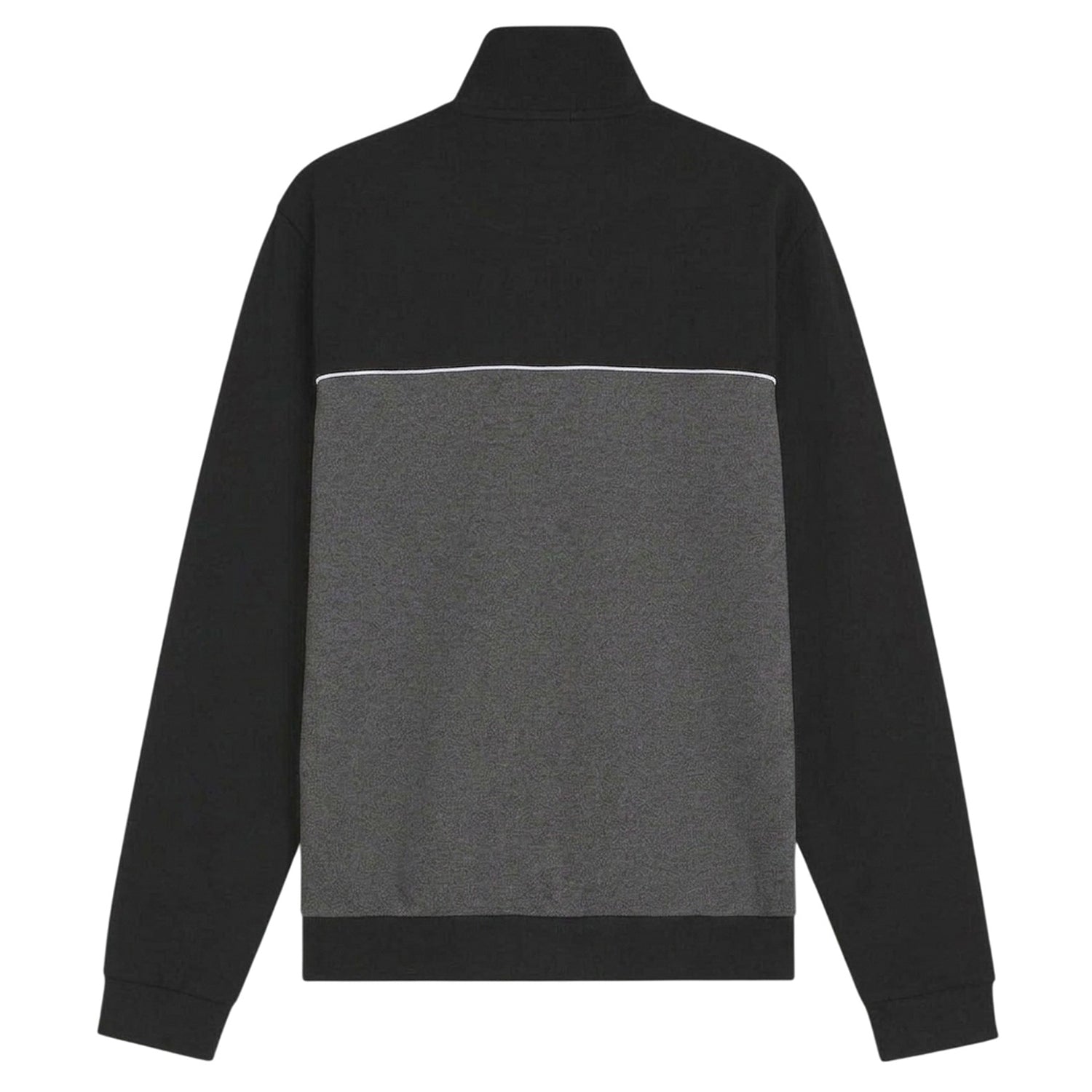 Black - Back - Boss Mens Contrast Piping Track Jacket