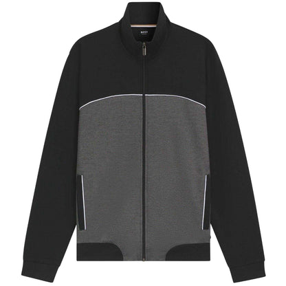 Black - Front - Boss Mens Contrast Piping Track Jacket