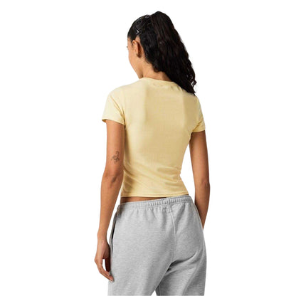 Butter Yellow - Back - Jack Wills Womens-Ladies Embroidered Cropped T-Shirt