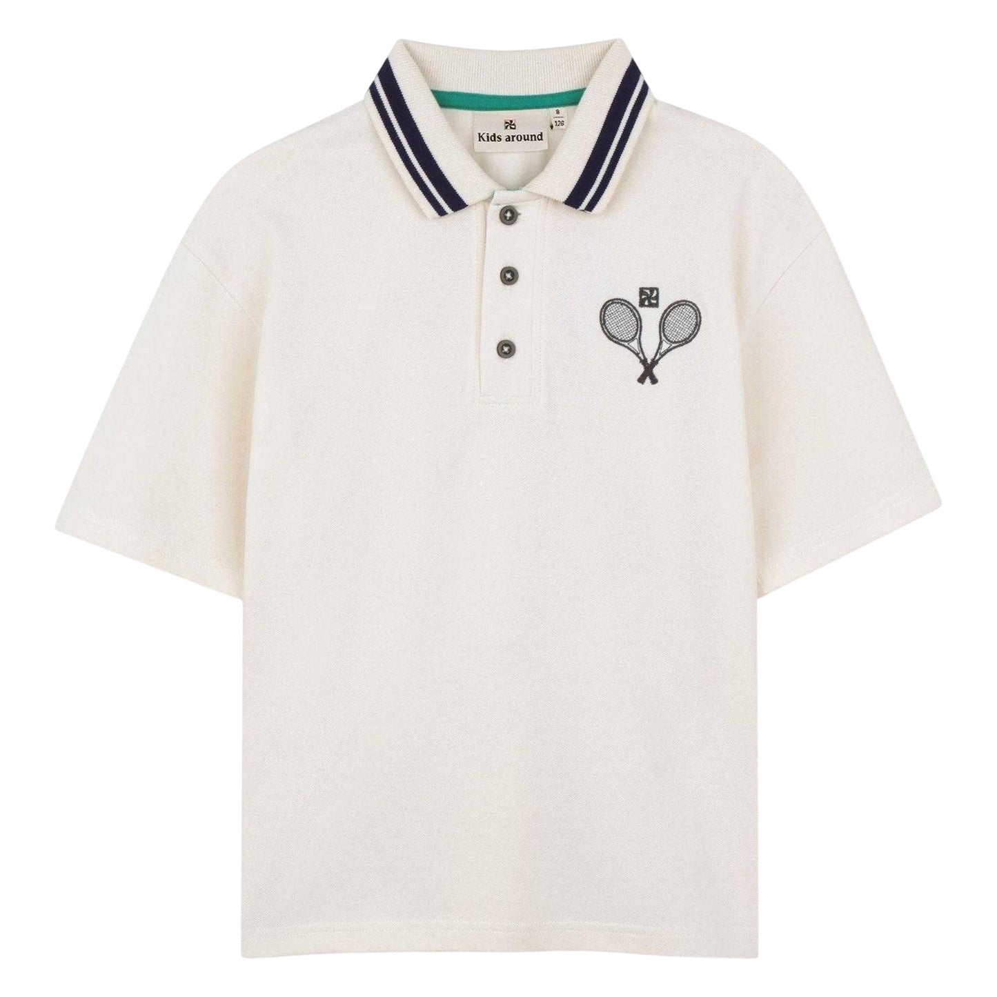 Cream - Front - Kids Around Childrens-Kids Racket Polo Shirt