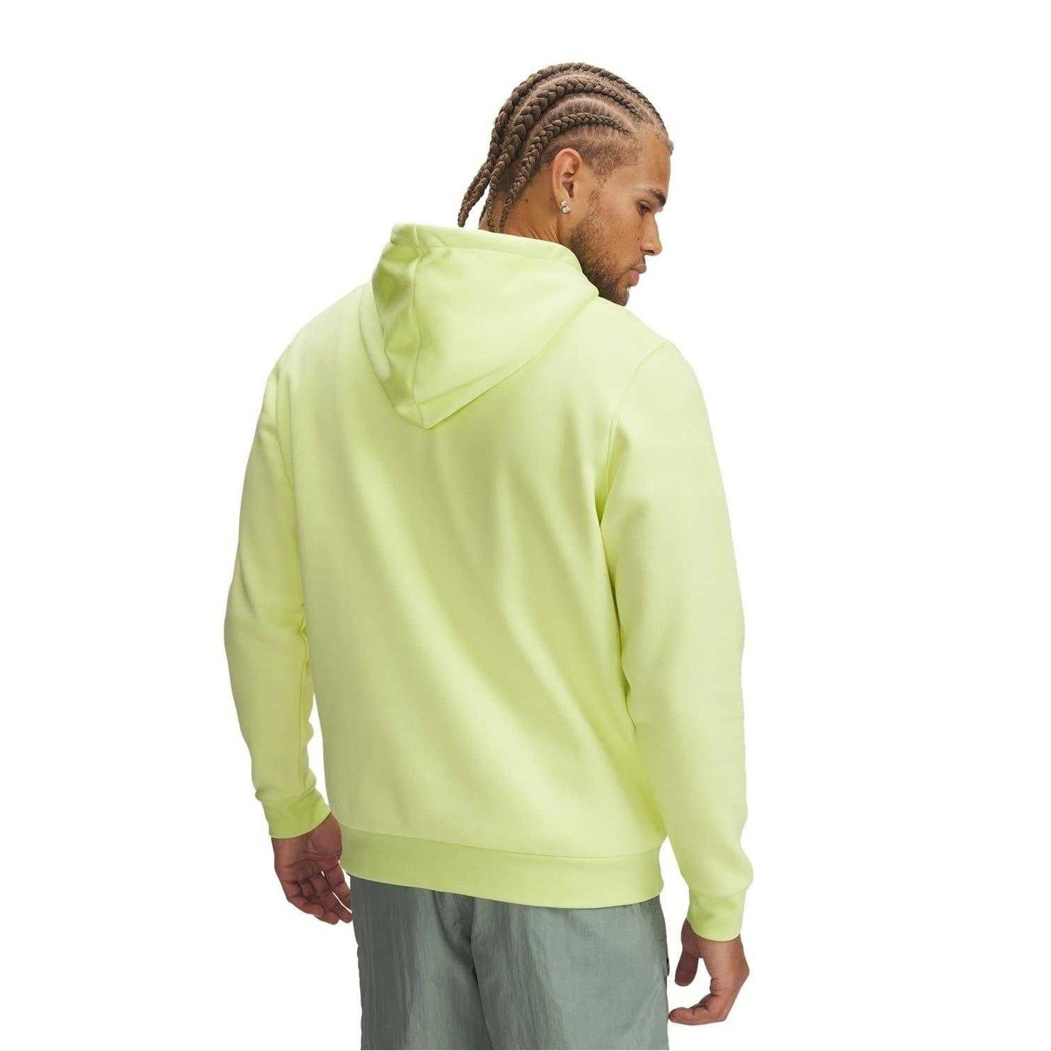 Yellow - Back - Under Armour Mens Icon Fleece Hoodie