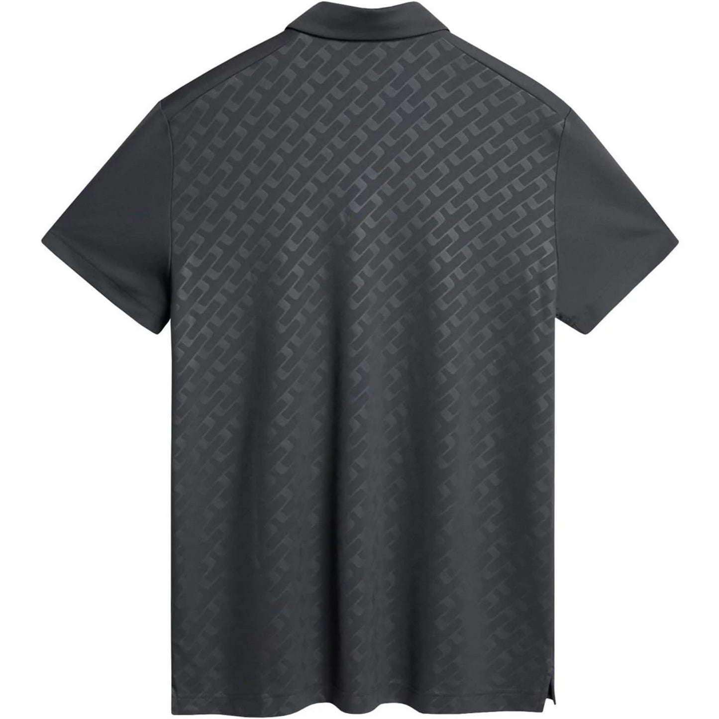 Asphalt - Back - J.Lindeberg Mens Collared Short-Sleeved Polo Shirt