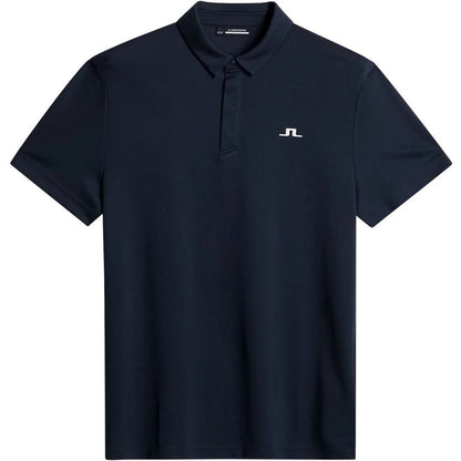 Navy - Front - J.Lindeberg Mens Collared Short-Sleeved Polo Shirt