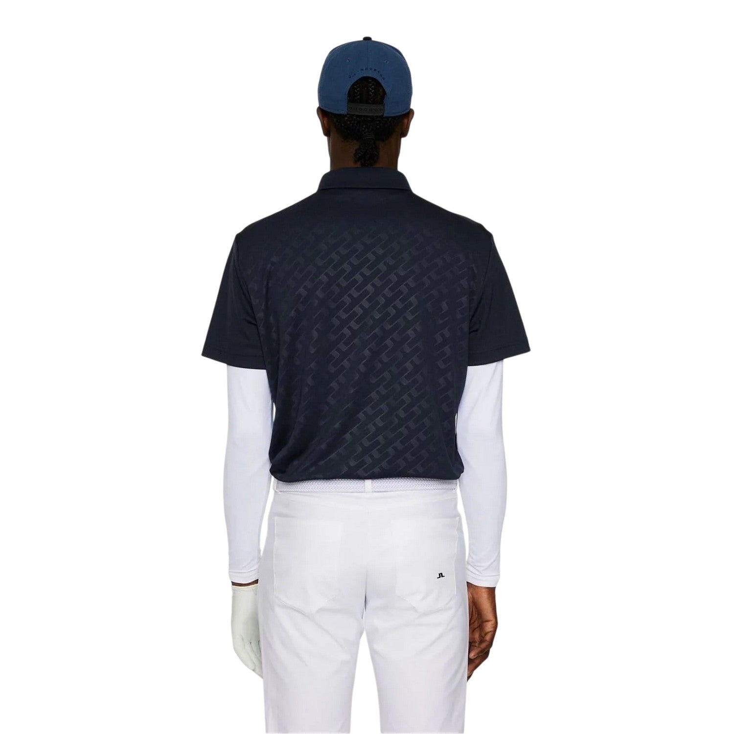 Navy - Lifestyle - J.Lindeberg Mens Collared Short-Sleeved Polo Shirt