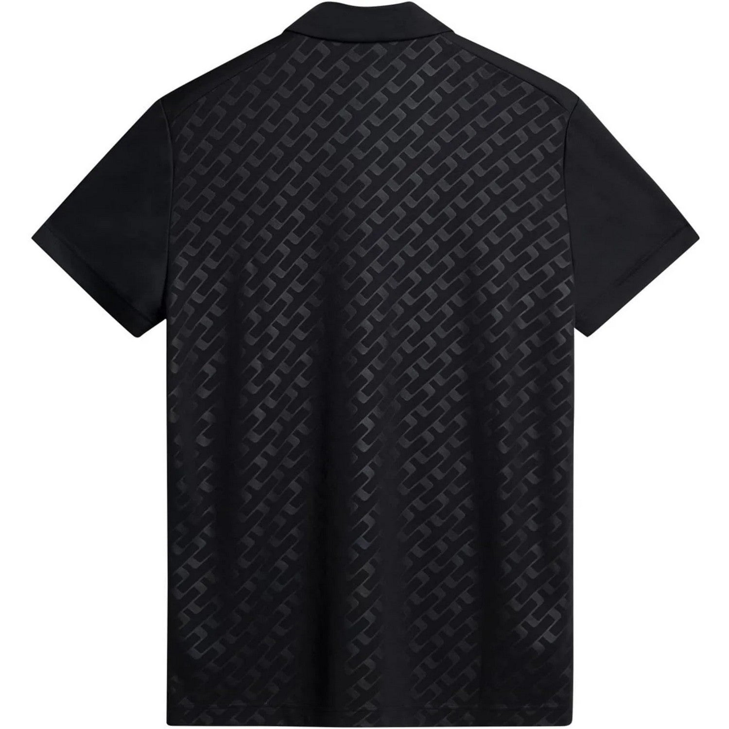 Black - Back - J.Lindeberg Mens Collared Short-Sleeved Polo Shirt
