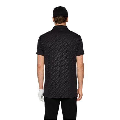Black - Lifestyle - J.Lindeberg Mens Collared Short-Sleeved Polo Shirt