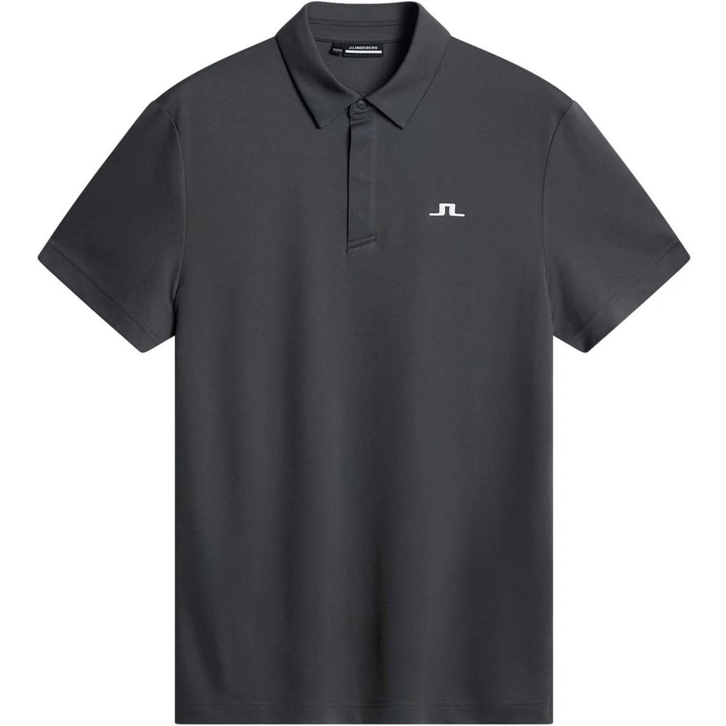 Asphalt - Front - J.Lindeberg Mens Collared Short-Sleeved Polo Shirt