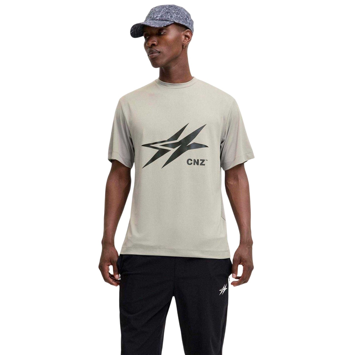 Flannel Grey - Side - Jack And Jones Mens Logo Crew Neck Oversized T-Shirt