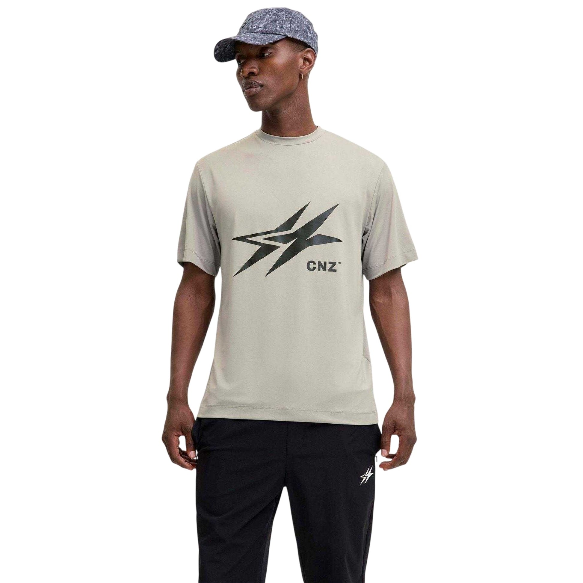 Flannel Grey - Side - Jack And Jones Mens Logo Crew Neck Oversized T-Shirt