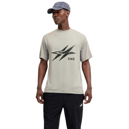 Flannel Grey - Side - Jack And Jones Mens Logo Crew Neck Oversized T-Shirt
