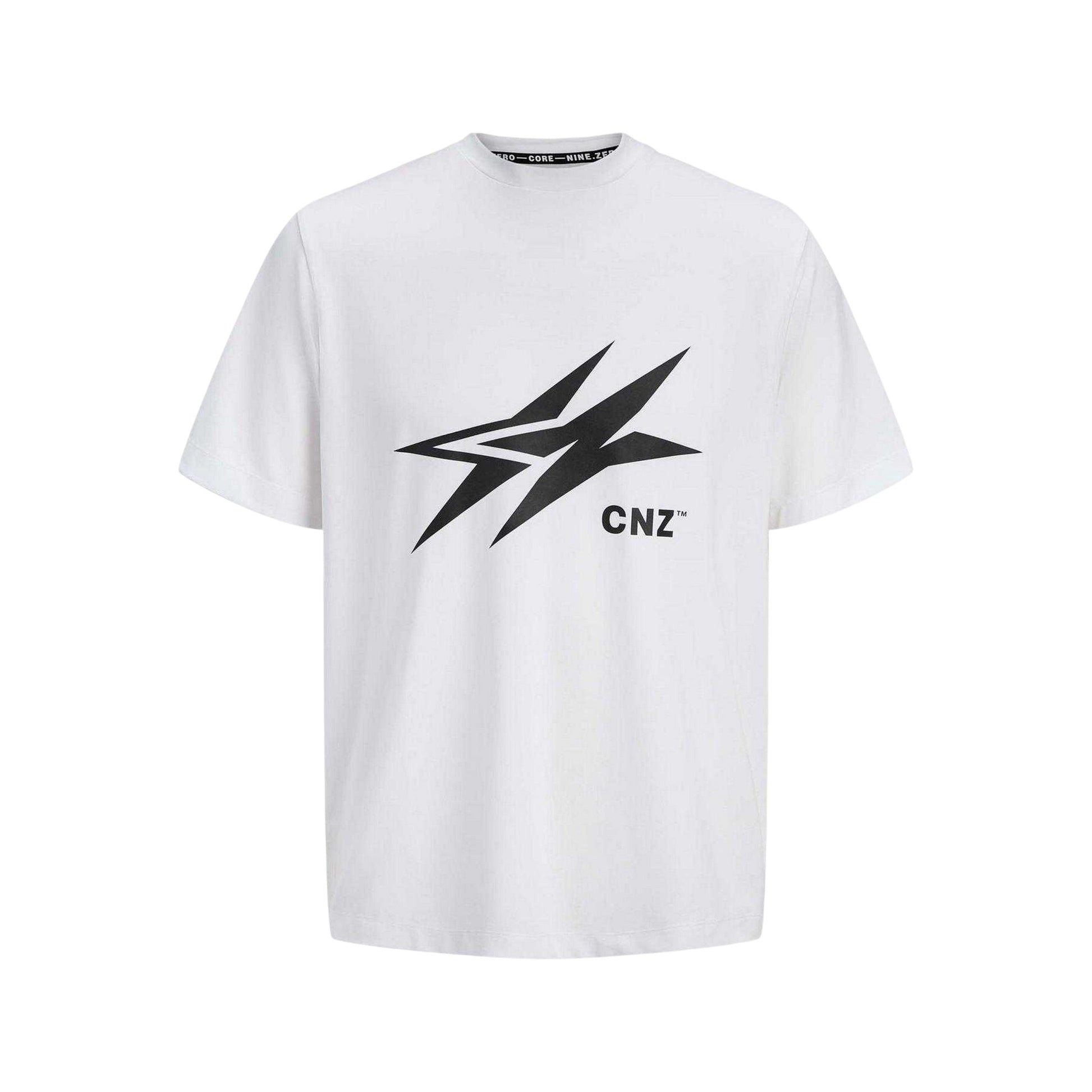 Bright White - Front - Jack And Jones Mens Logo Crew Neck Oversized T-Shirt