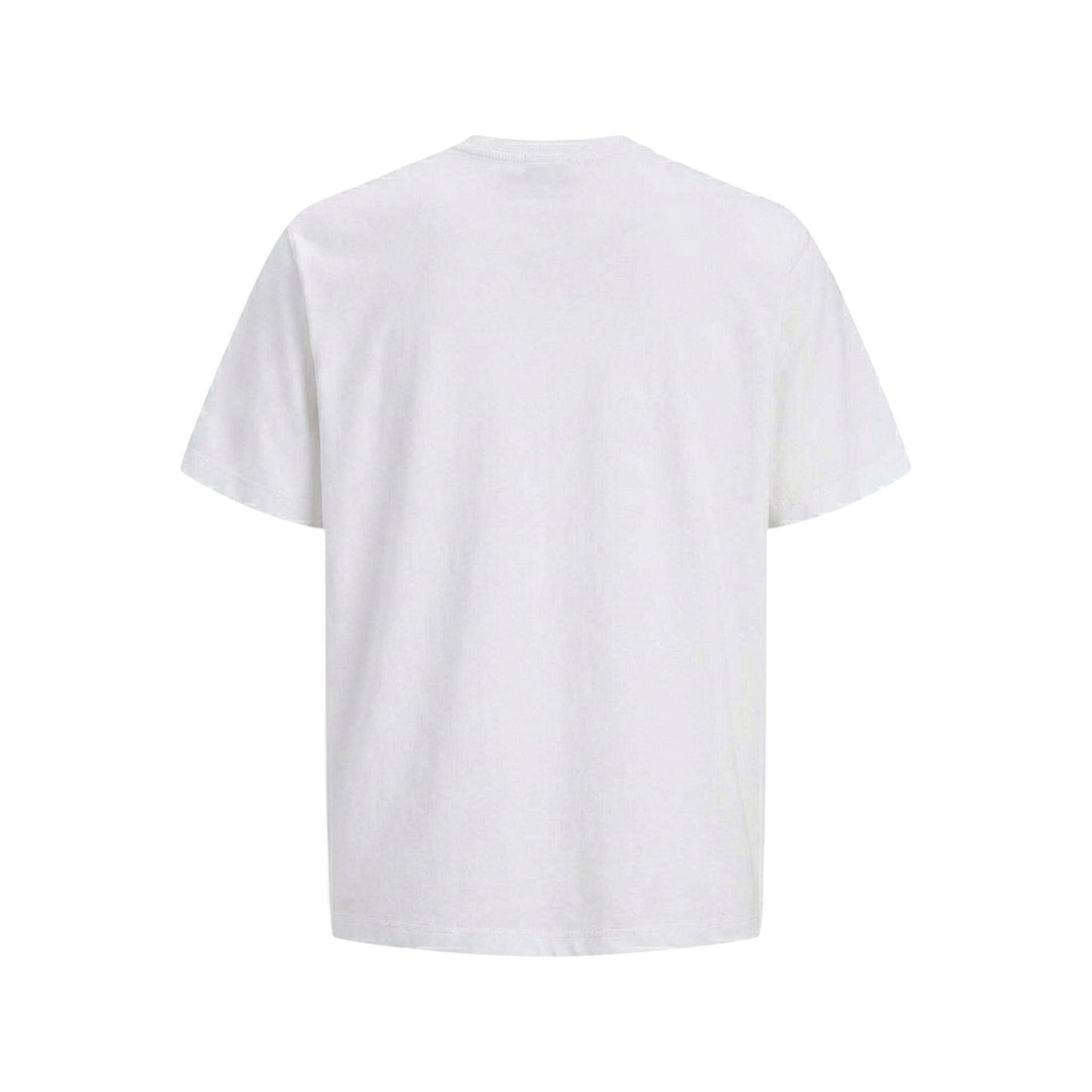Bright White - Back - Jack And Jones Mens Logo Crew Neck Oversized T-Shirt