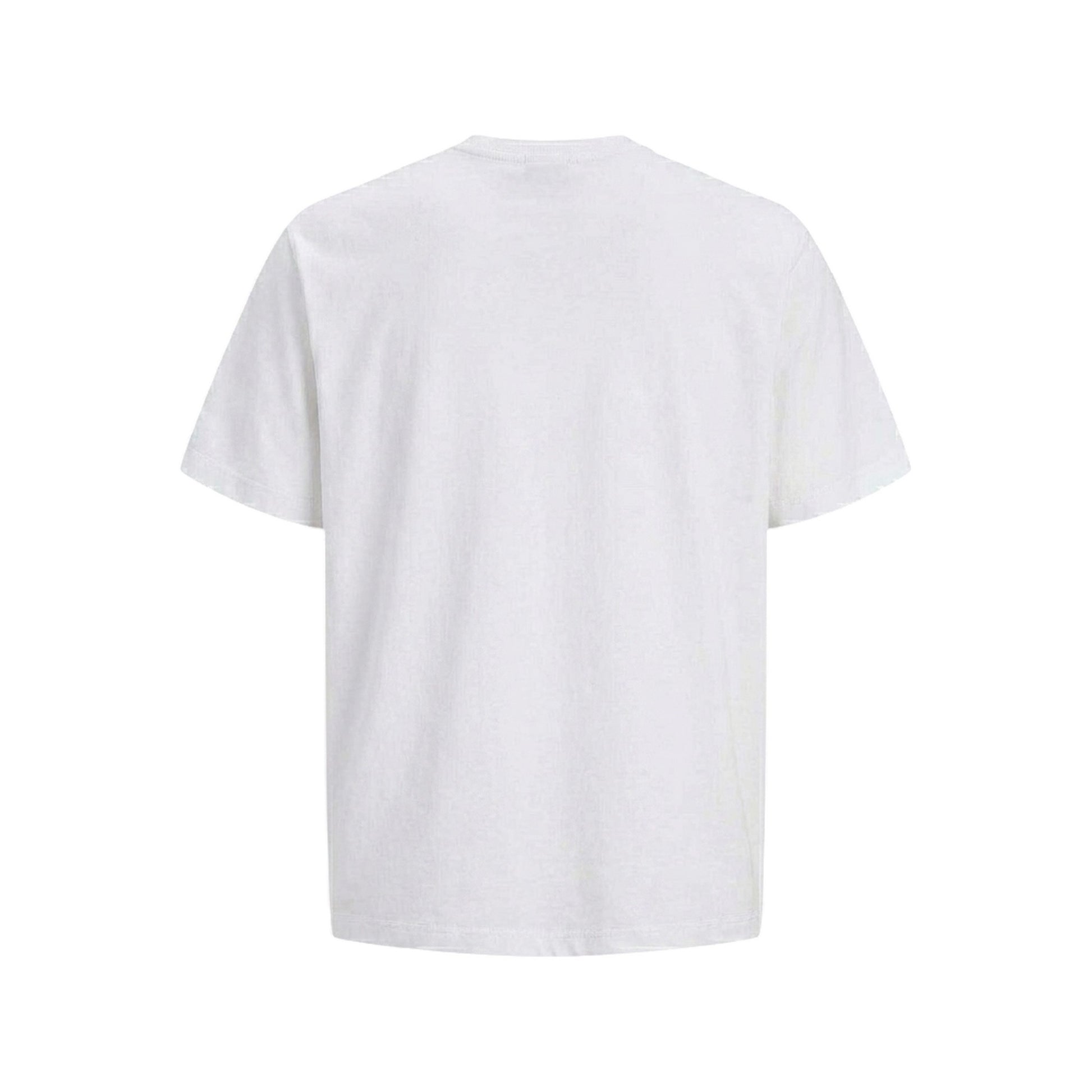 Bright White - Back - Jack And Jones Mens Logo Crew Neck Oversized T-Shirt