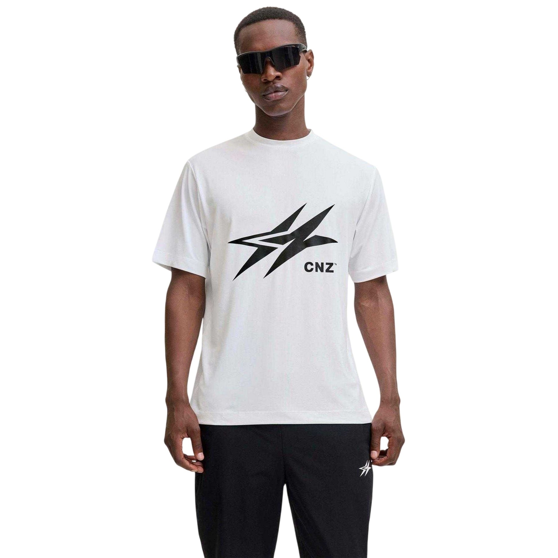 Bright White - Side - Jack And Jones Mens Logo Crew Neck Oversized T-Shirt