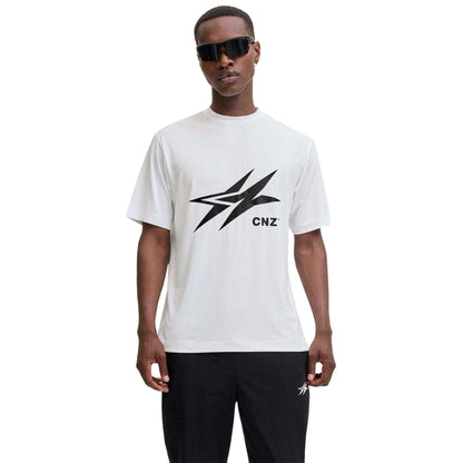 Bright White - Side - Jack And Jones Mens Logo Crew Neck Oversized T-Shirt