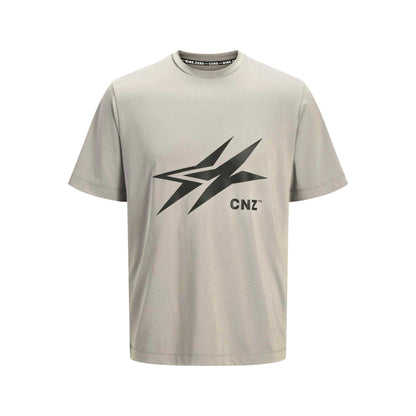 Flannel Grey - Front - Jack And Jones Mens Logo Crew Neck Oversized T-Shirt
