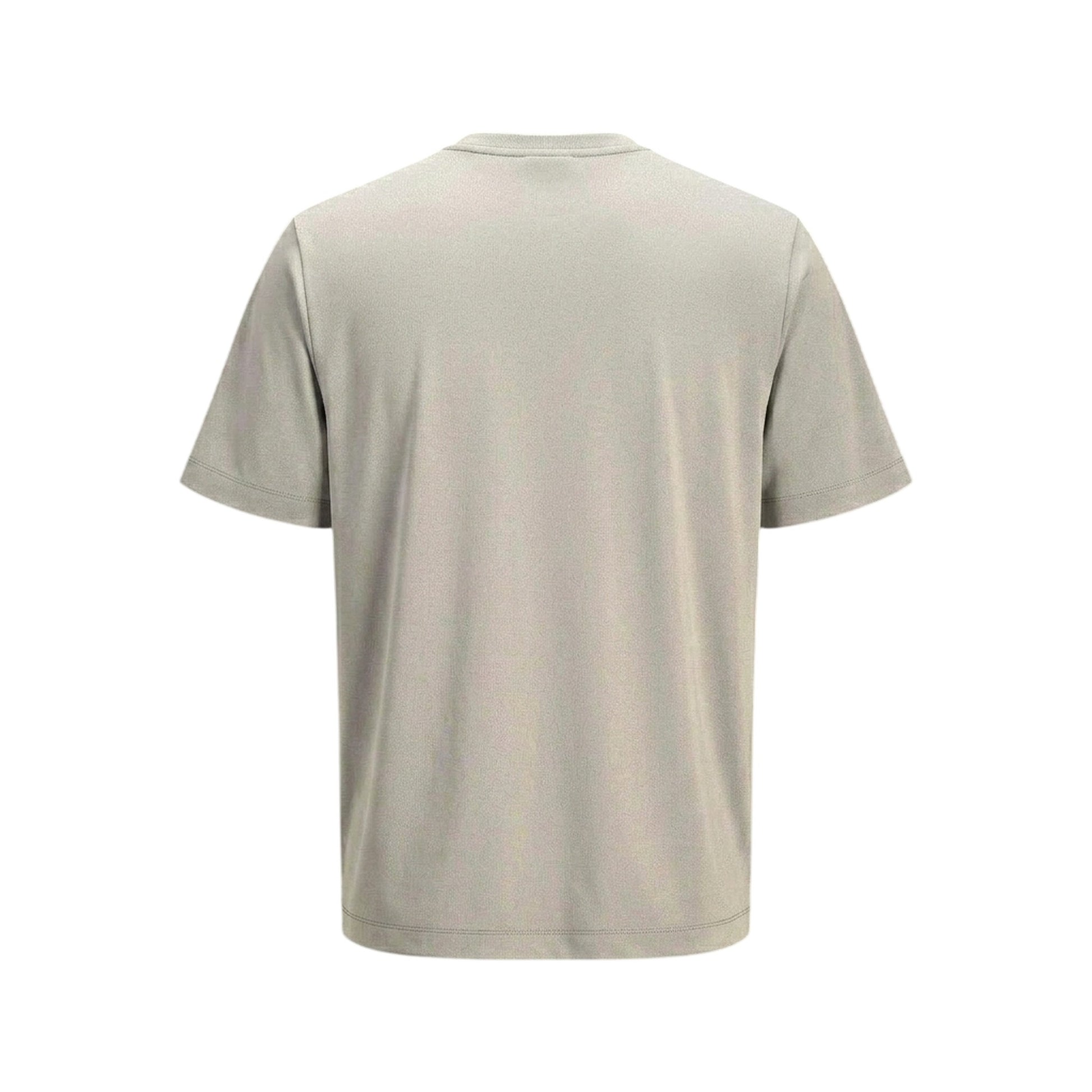 Flannel Grey - Back - Jack And Jones Mens Logo Crew Neck Oversized T-Shirt