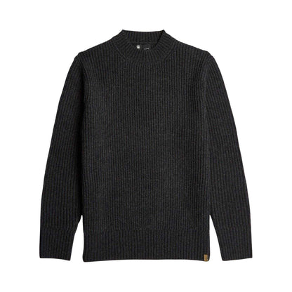 Grey - Front - G-Star Mens Rib Knit Regular Jumper