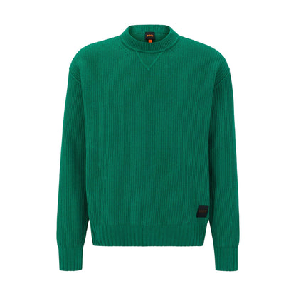 Green - Front - Boss Unisex Adult Ribbed Regular Sweater Top
