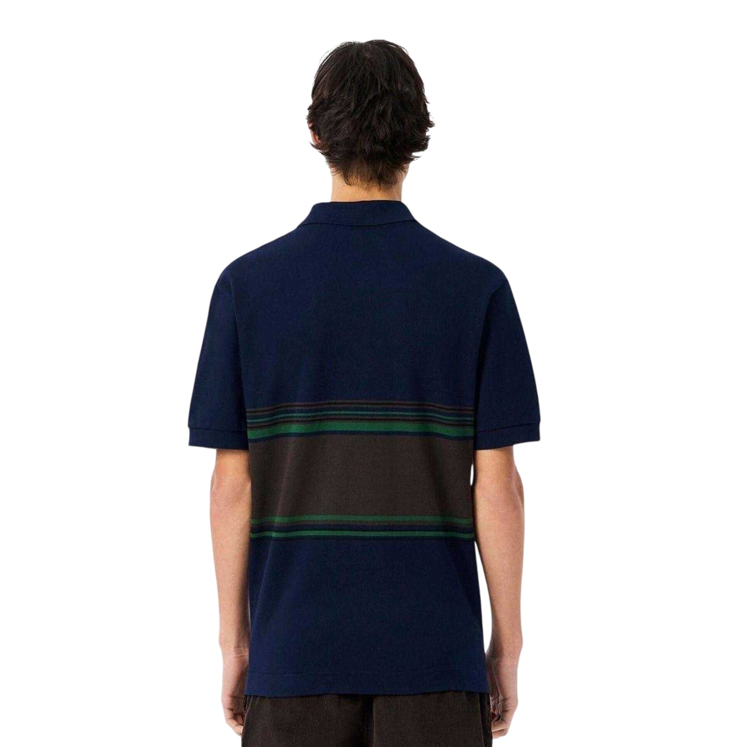 Navy Blue - Back - Lacoste Mens Logo Short-Sleeved Polo Shirt