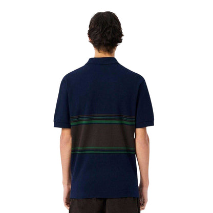 Navy Blue - Back - Lacoste Mens Logo Short-Sleeved Polo Shirt