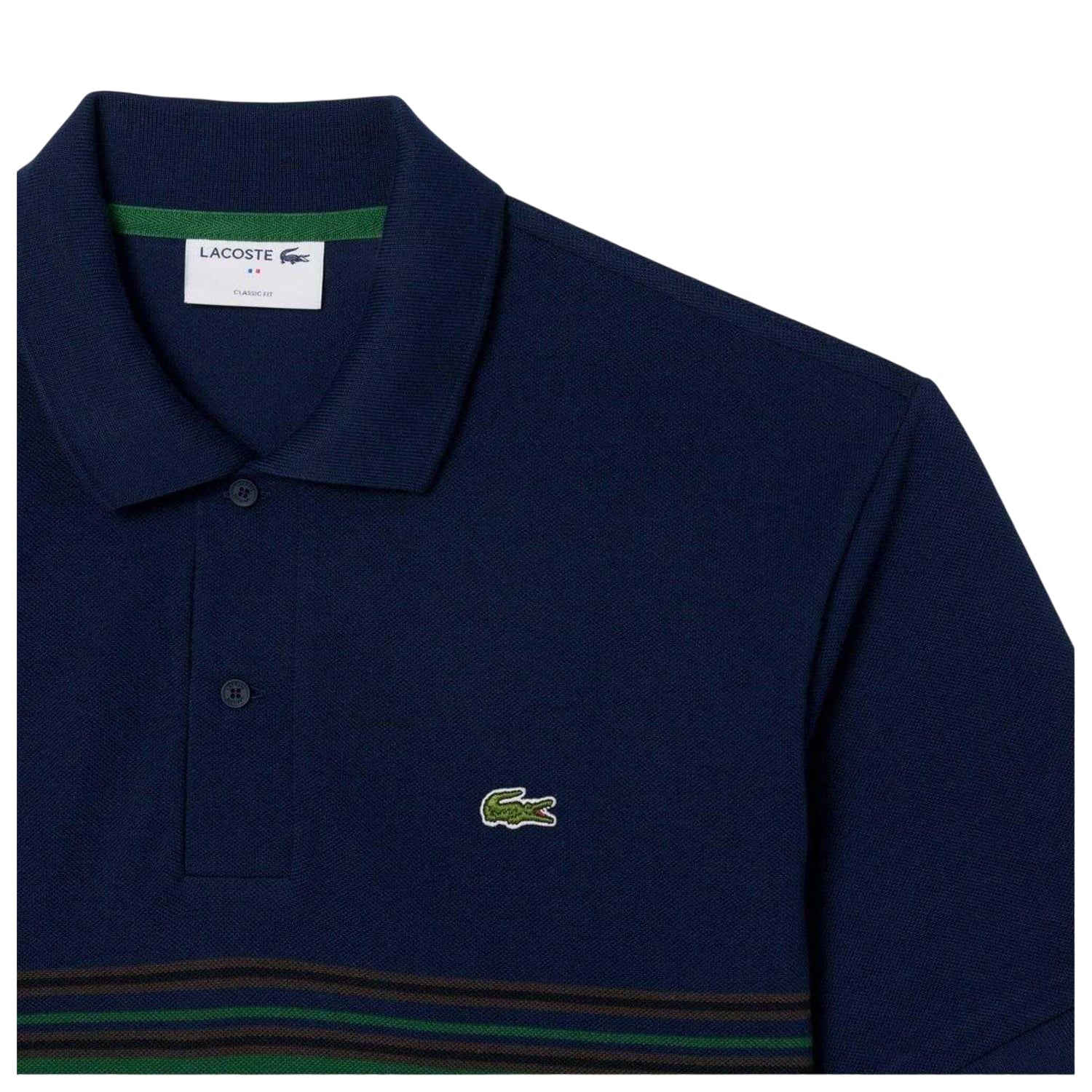 Navy Blue - Side - Lacoste Mens Logo Short-Sleeved Polo Shirt