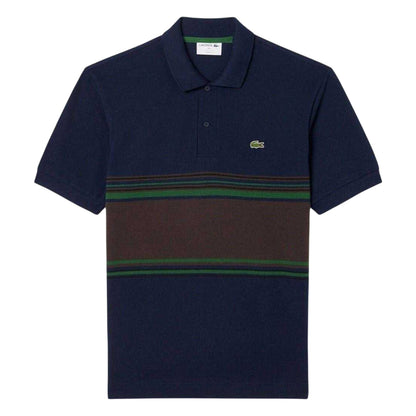 Navy Blue - Front - Lacoste Mens Logo Short-Sleeved Polo Shirt
