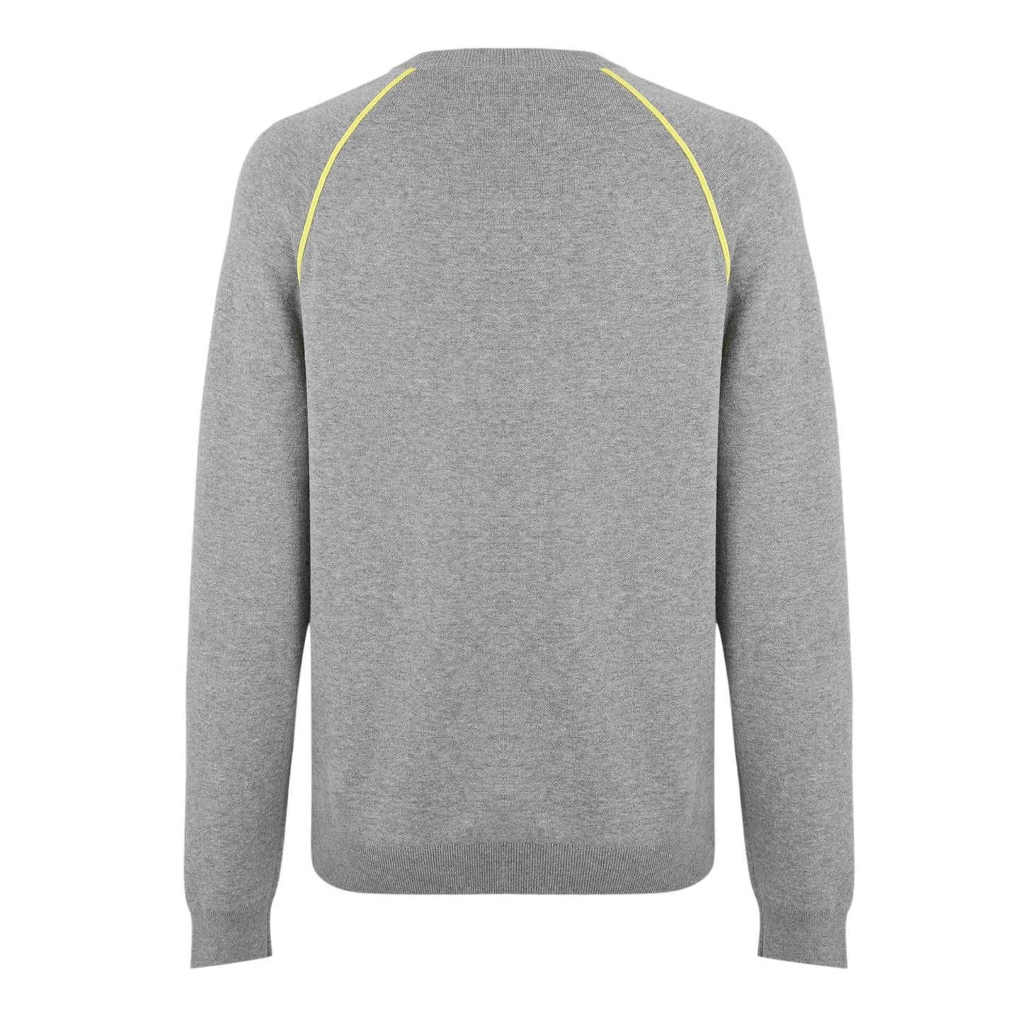 Bright Yellow - Back - Boss Mens Knitted Raglan Sweater Top