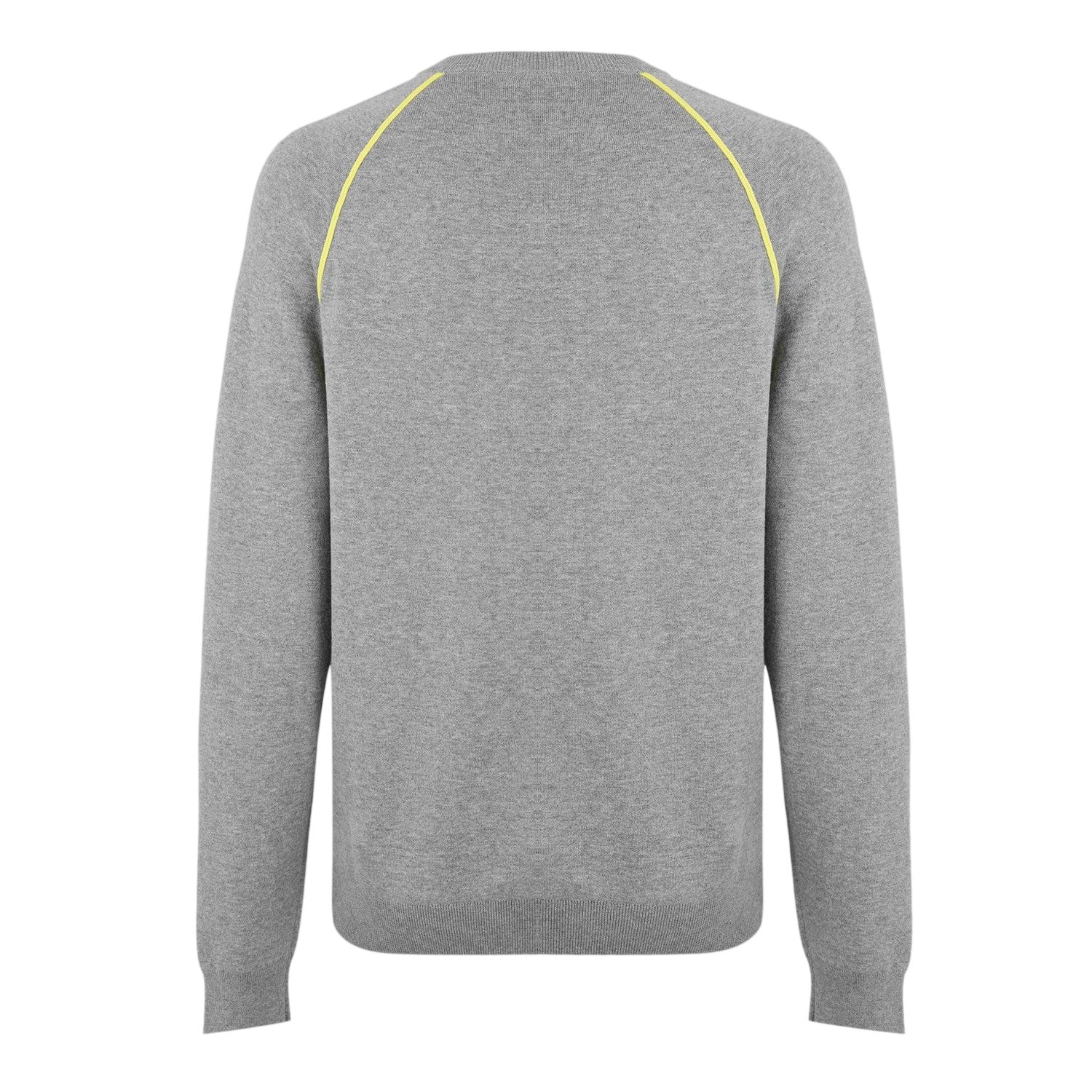 Bright Yellow - Back - Boss Mens Knitted Raglan Sweater Top