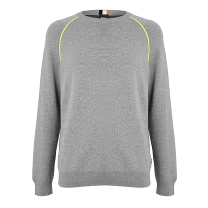 Bright Yellow - Front - Boss Mens Knitted Raglan Sweater Top