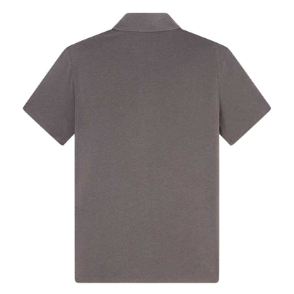 Grey - Back - Armani Exchange Mens Collared Short-Sleeved Polo Shirt