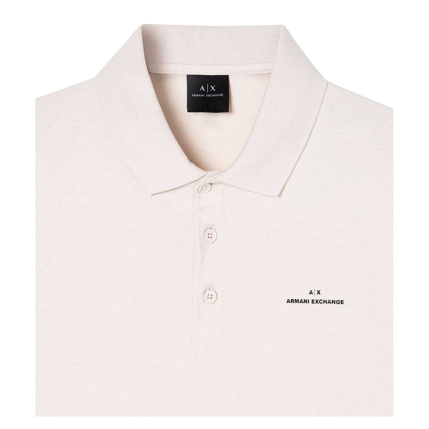 Gull Grey - Side - Armani Exchange Mens Collared Short-Sleeved Polo Shirt
