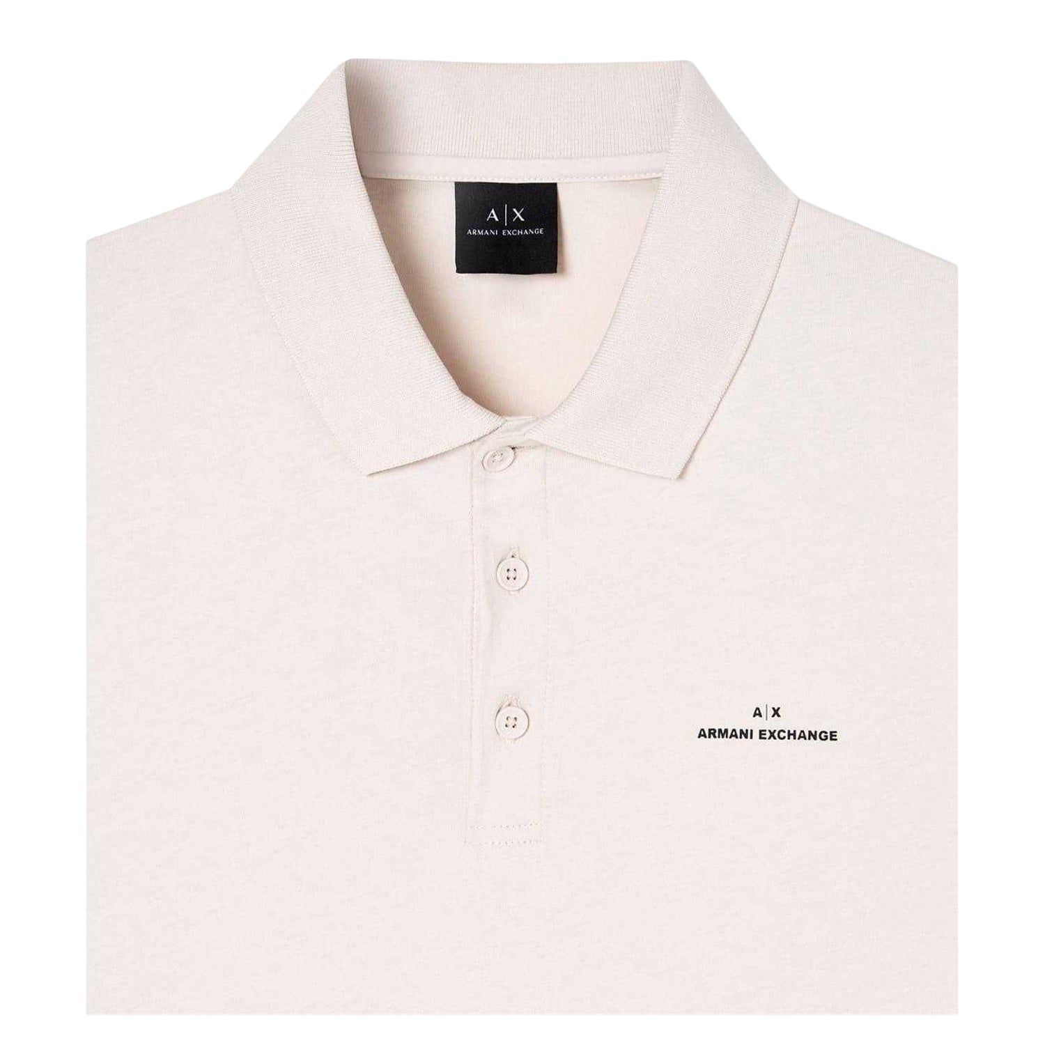 Gull Grey - Side - Armani Exchange Mens Collared Short-Sleeved Polo Shirt