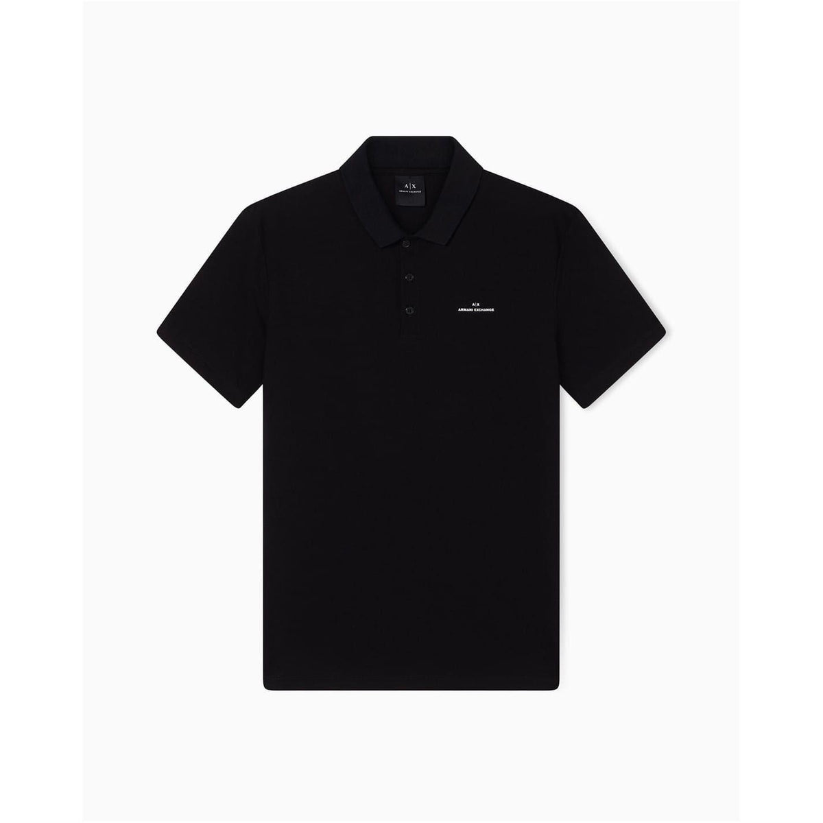 Black - Front - Armani Exchange Mens Collared Short-Sleeved Polo Shirt