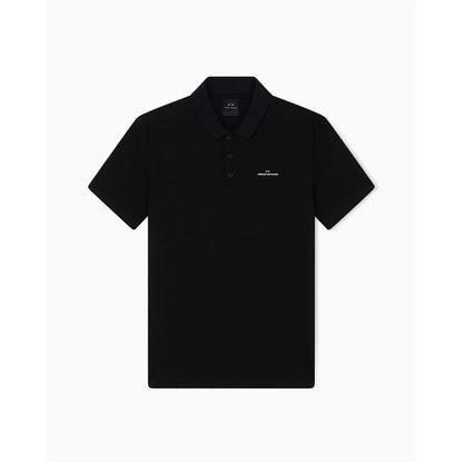Black - Front - Armani Exchange Mens Collared Short-Sleeved Polo Shirt