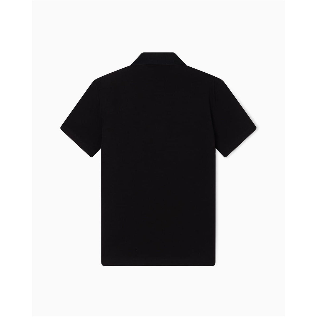 Black - Back - Armani Exchange Mens Collared Short-Sleeved Polo Shirt