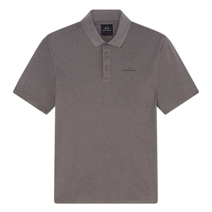 Grey - Front - Armani Exchange Mens Collared Short-Sleeved Polo Shirt