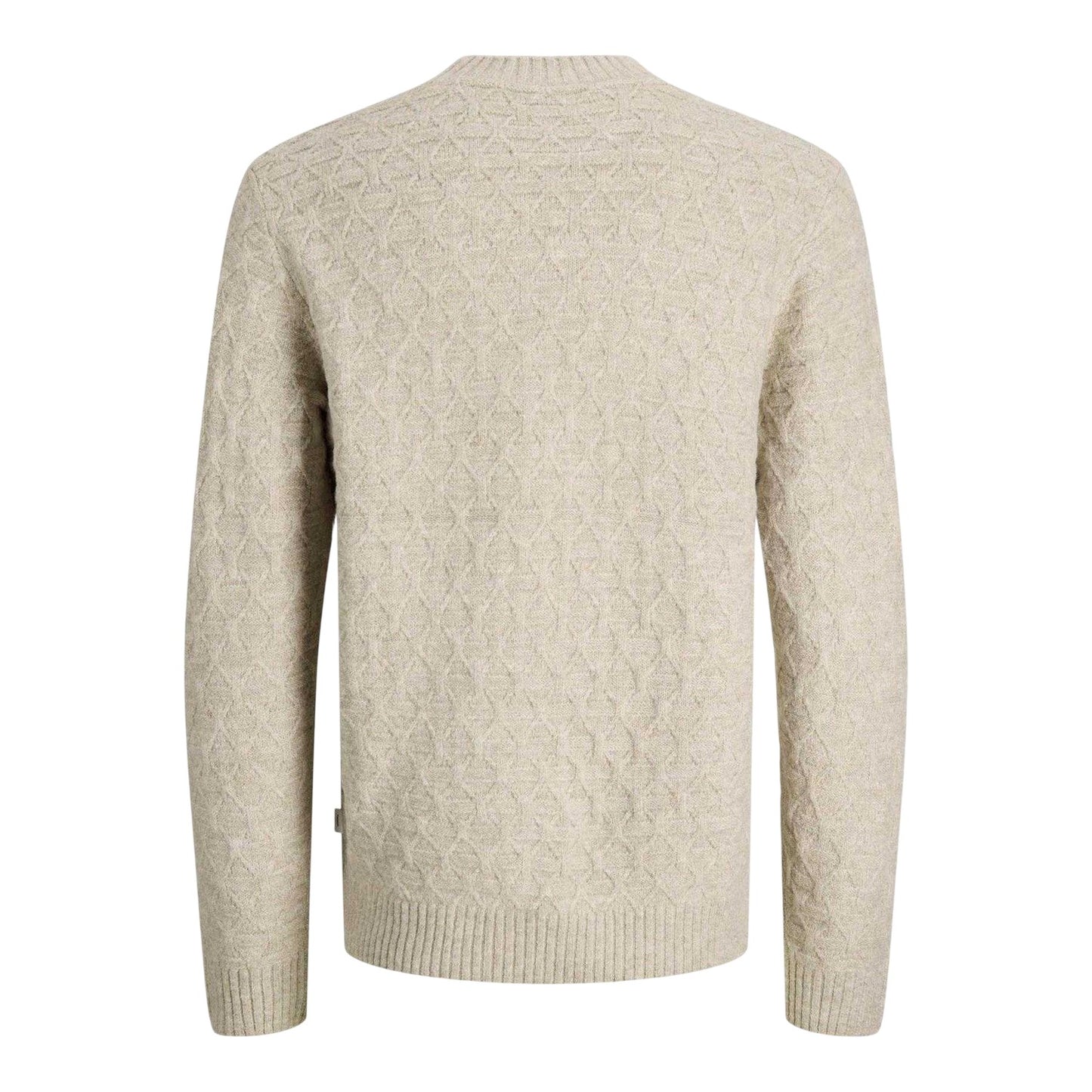 Silver - Back - Jack And Jones Mens Ribbed Jumper