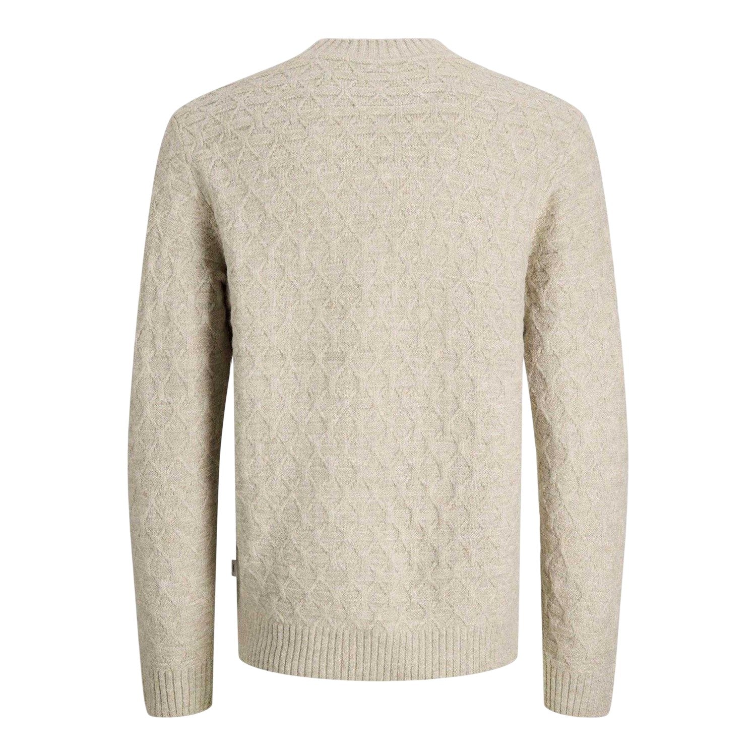Silver - Back - Jack And Jones Mens Ribbed Jumper